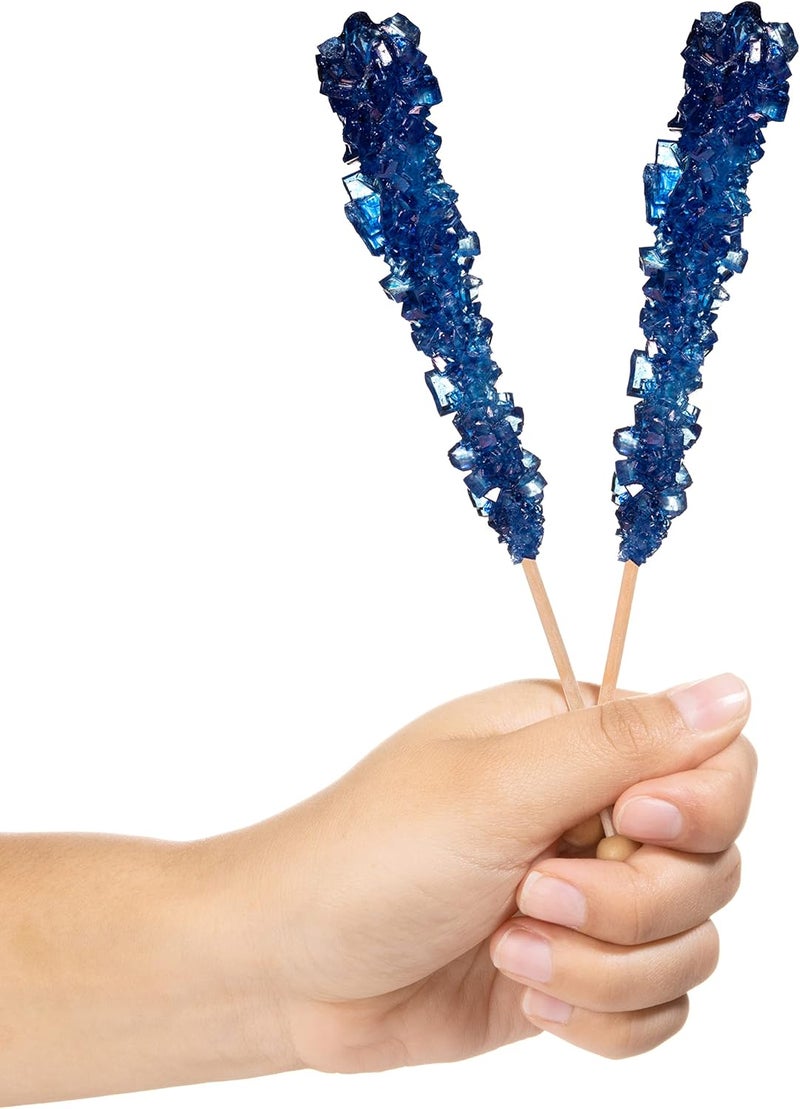 Candy Envy Navy Blue Rock Candy Sugar Sticks - Blueberry Flavored - Image 2